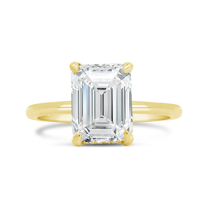 Hidden Halo Solitaire Diamond Engagement Ring - N0429