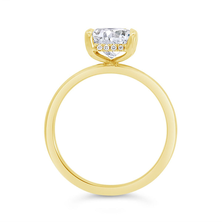 Hidden Halo Solitaire Diamond Engagement Ring - N0429