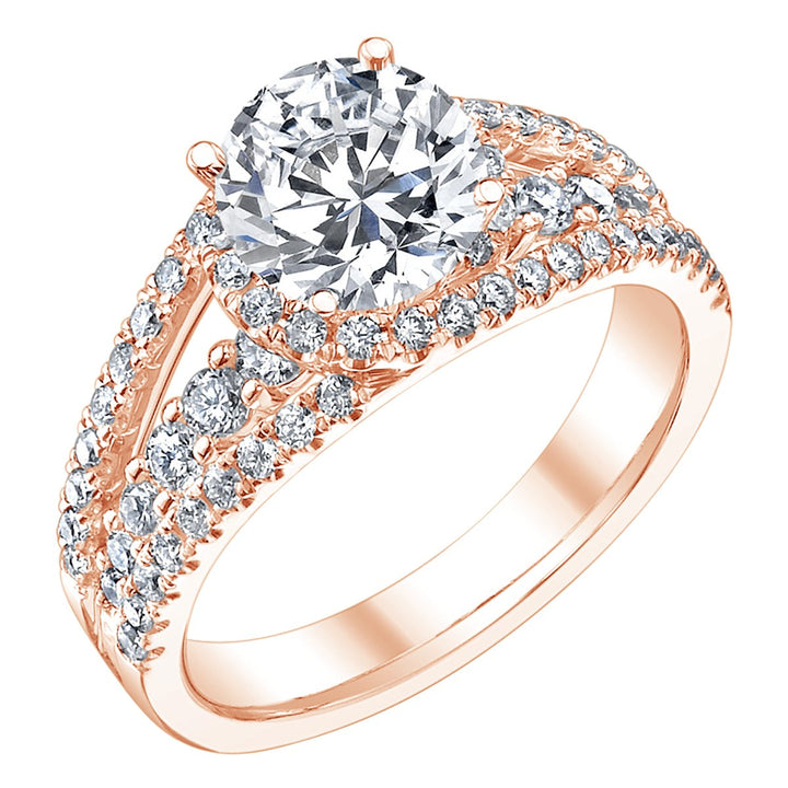 Unique Halo Diamond Engagement Ring - The Diamond Guys