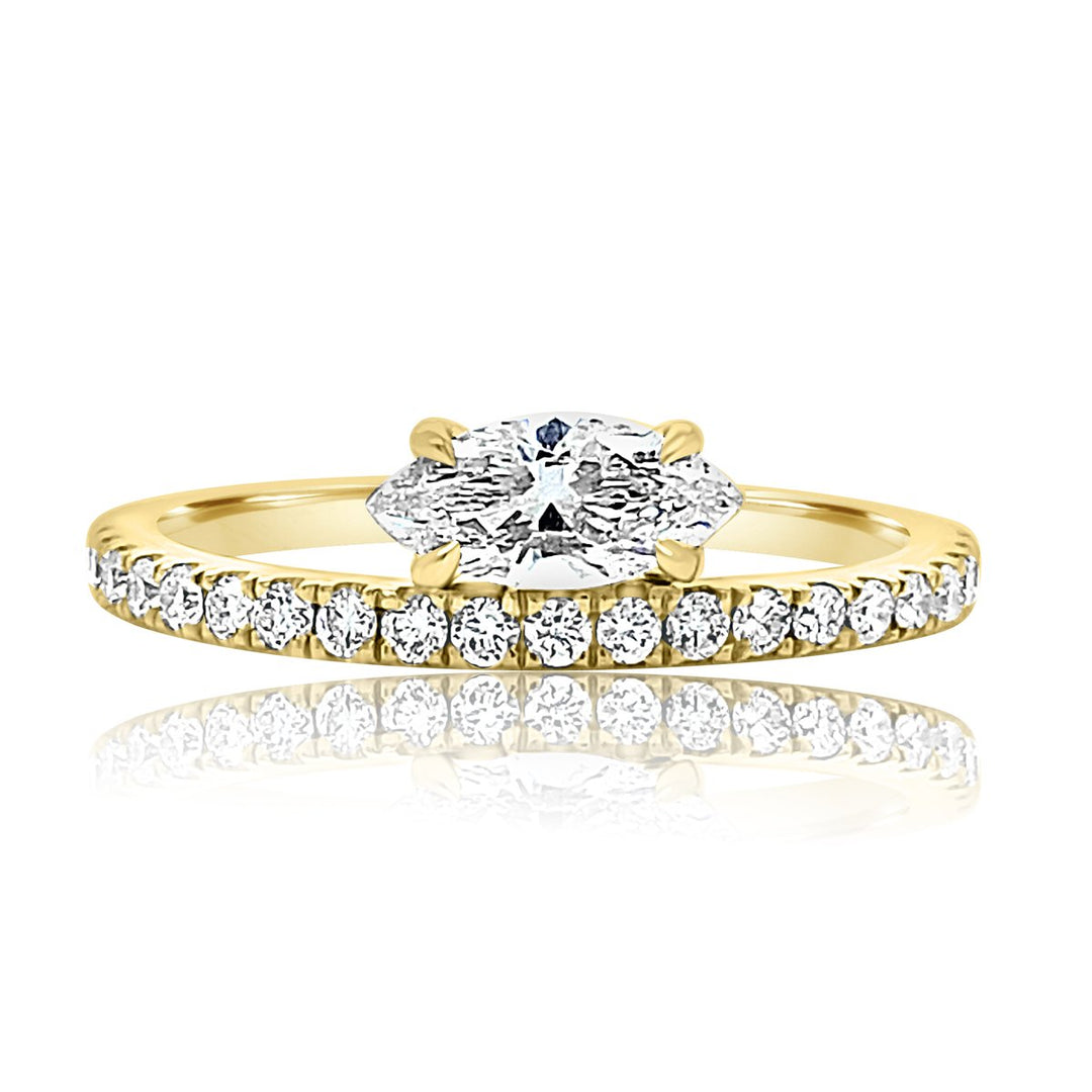 Yellow Gold Natural Mined Diamond Band - R3806D - The Diamond Guys