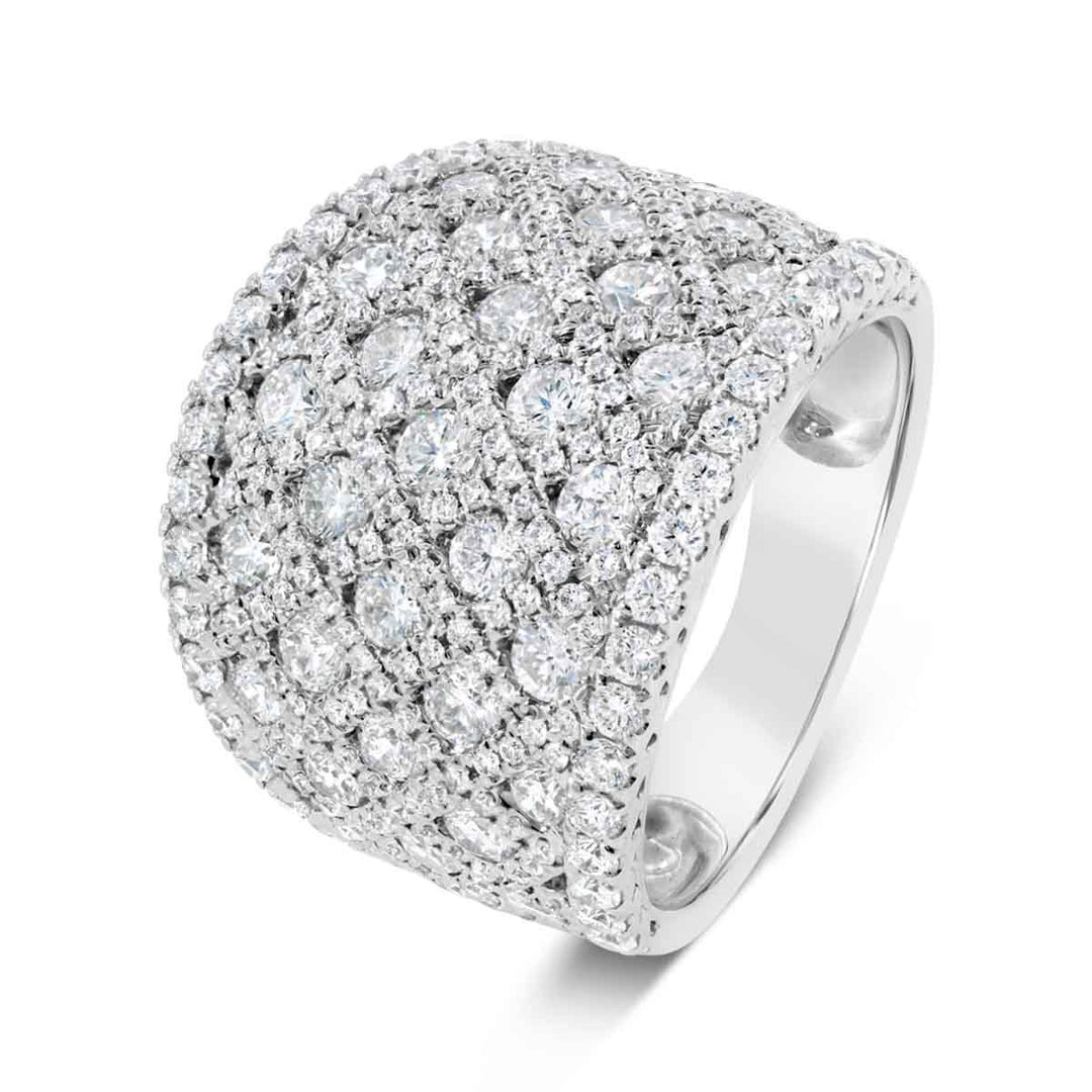 Wide Diamond Cocktail Ring - AR1733 - The Diamond Guys