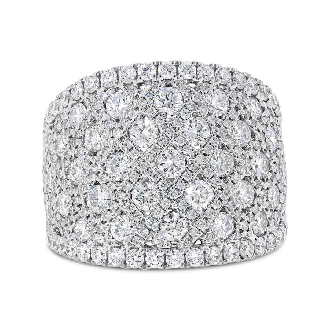 Wide Diamond Cocktail Ring - AR1733 - The Diamond Guys