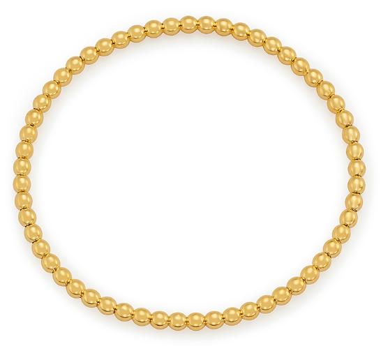 Gold Stretch Bead Fashion Bracelet - 14GESO3Y - The Diamond Guys