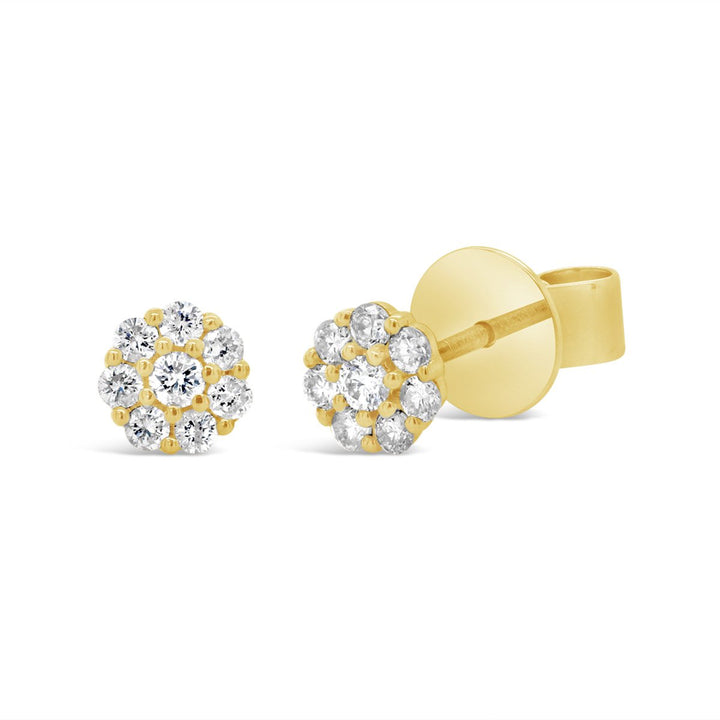Yellow Gold Diamond Stud Earrings - HB8E02