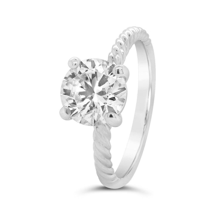 Twisted Shank Ring Solitaire Engagement Ring - The Diamond Guys