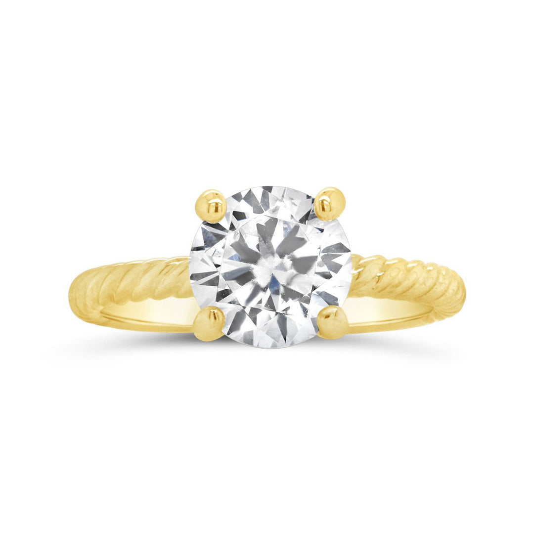 Twisted Shank Ring Solitaire Engagement Ring - The Diamond Guys