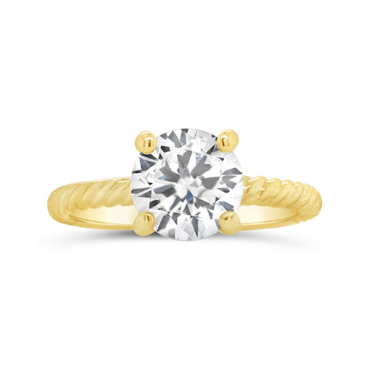 Twisted Shank Ring Solitaire Engagement Ring - The Diamond Guys