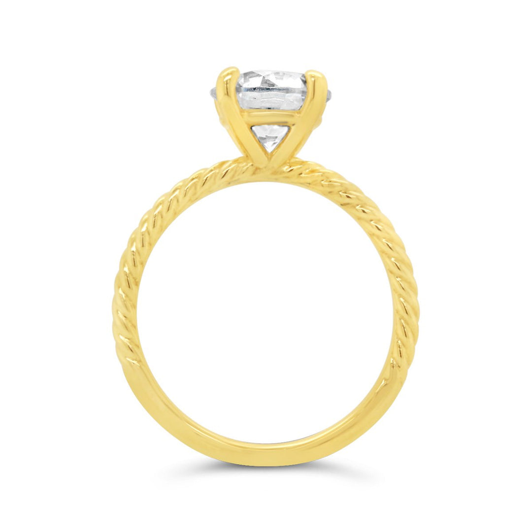 Twisted Shank Ring Solitaire Engagement Ring - The Diamond Guys
