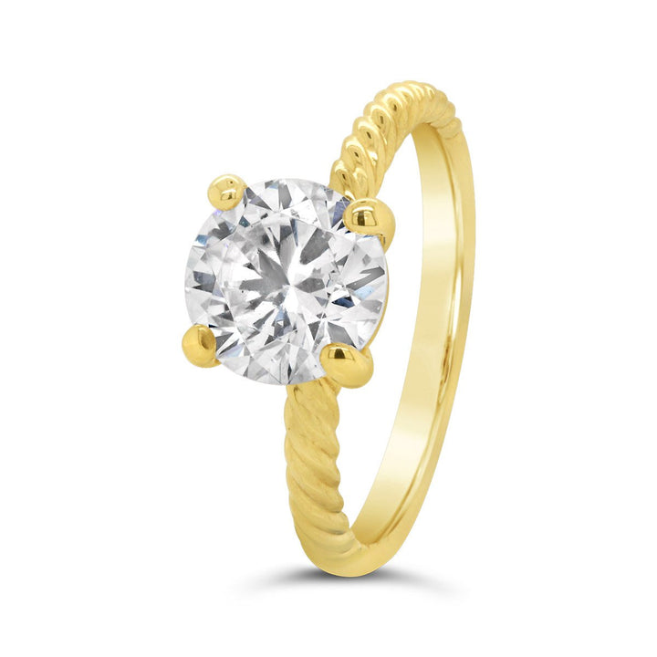 Twisted Shank Ring Solitaire Engagement Ring - The Diamond Guys