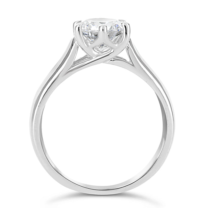 Six Prong Classic Diamond Solitaire Engagement Ring - ENR6072 - The Diamond Guys