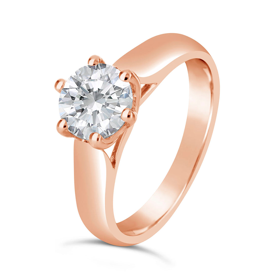 Six Prong Classic Diamond Solitaire Engagement Ring - ENR6072 - The Diamond Guys