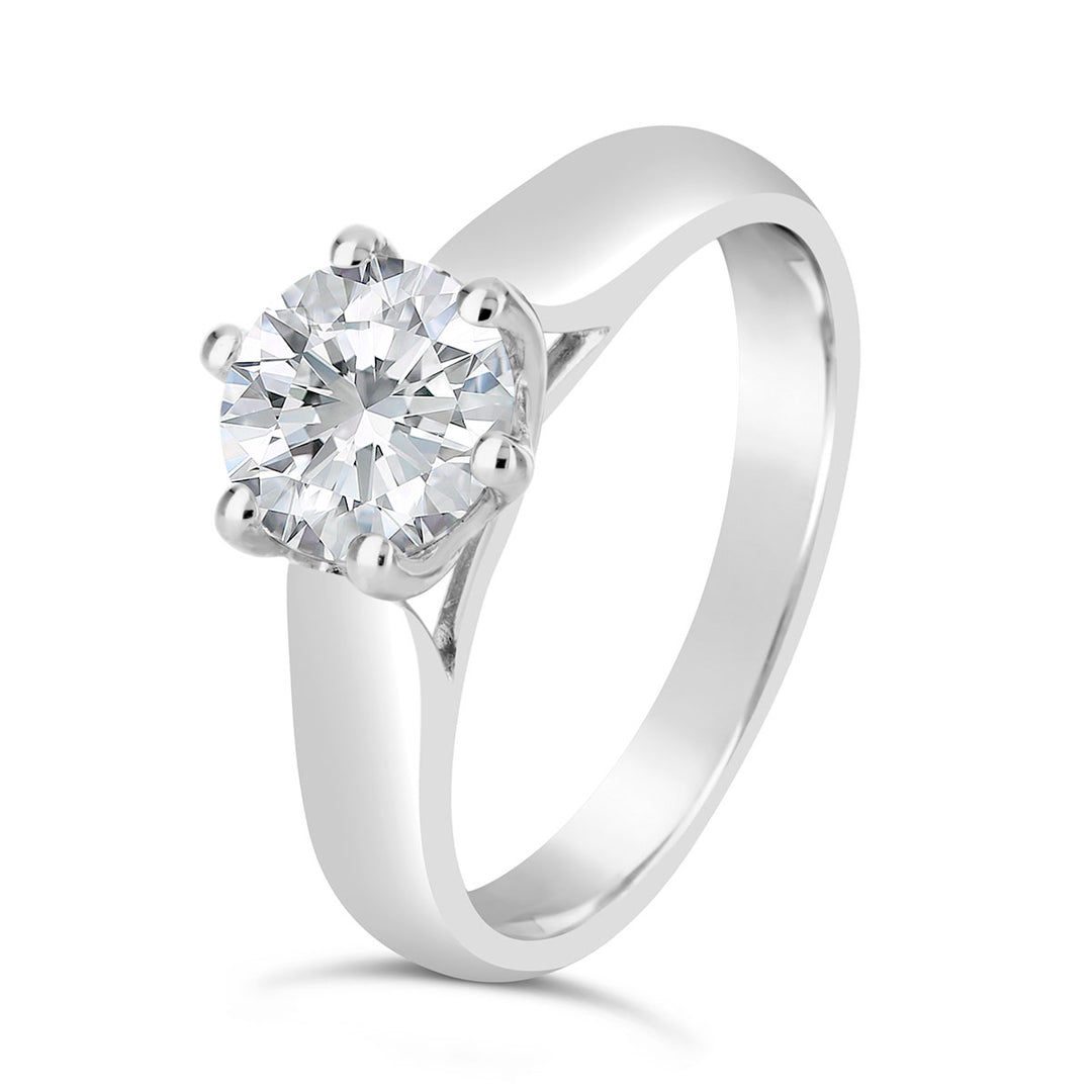 Six Prong Classic Diamond Solitaire Engagement Ring - ENR6072 - The Diamond Guys