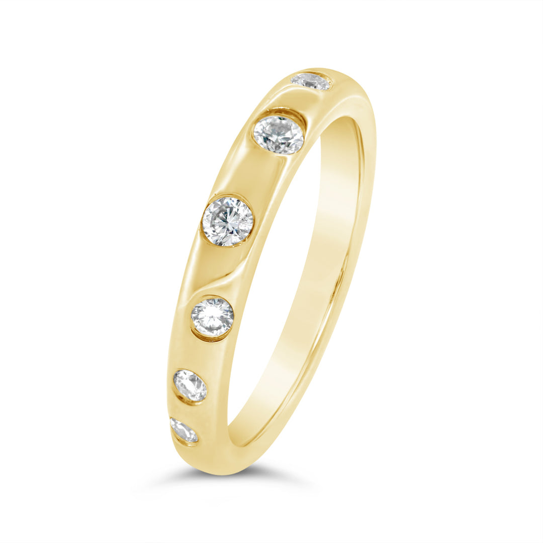Flushed Set Diamond Band