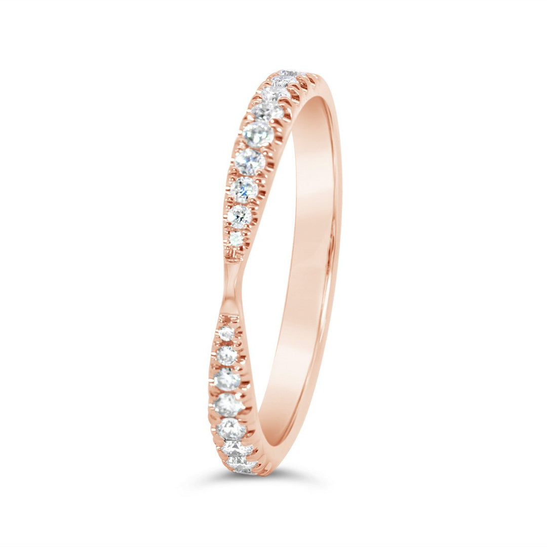 Half Way Set Curved Diamond Band - ARB1355DD