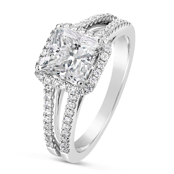 Diamond Halo Engagement Ring