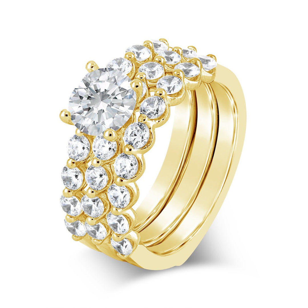 Diamond Engagement Ring and Ring Guard-  - YJA8755R-GRD