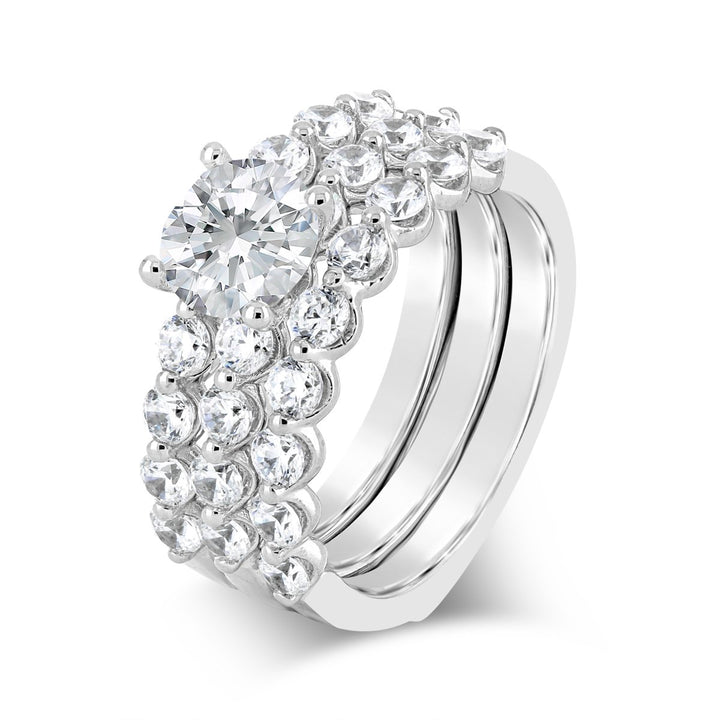 Diamond Engagement Ring and Ring Guard-  - YJA8755R-GRD