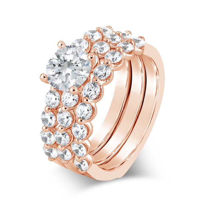 Diamond Engagement Ring and Ring Guard-  - YJA8755R-GRD