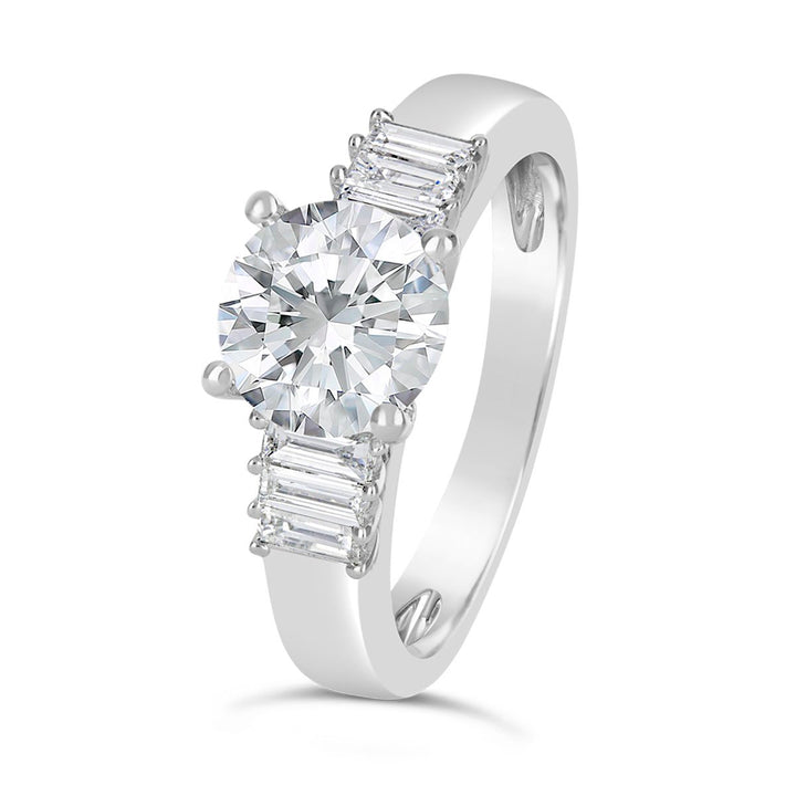Baguette Diamond Engagement Ring - The Diamond Guys
