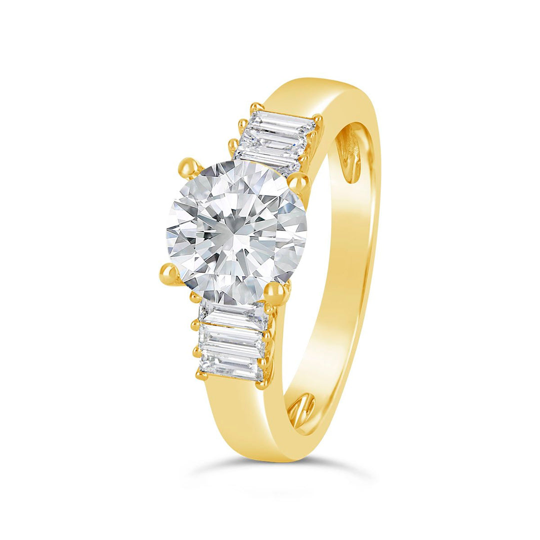Baguette Diamond Engagement Ring - The Diamond Guys
