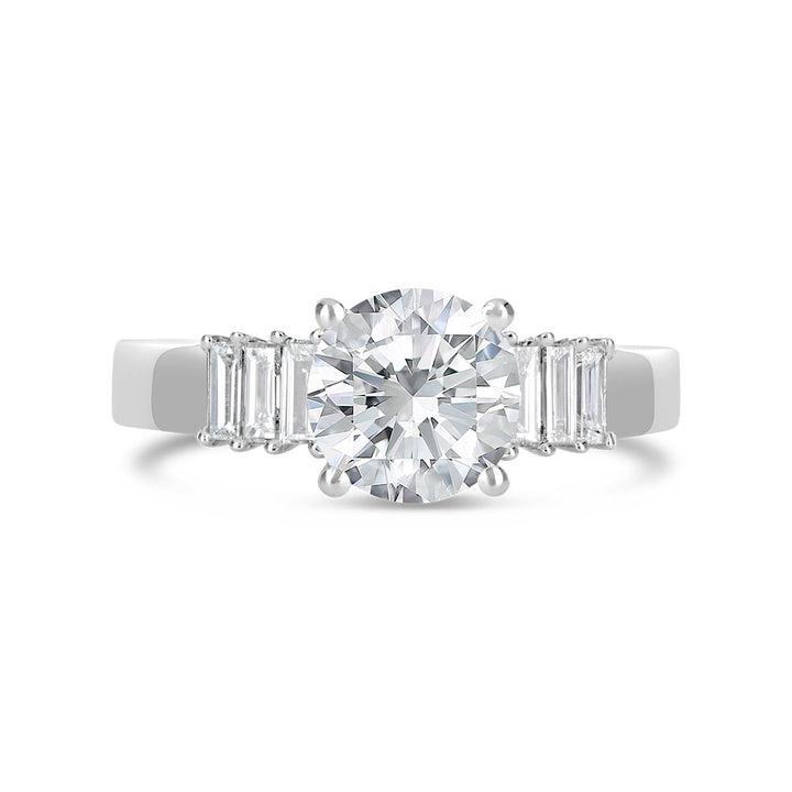 Baguette Diamond Engagement Ring - The Diamond Guys