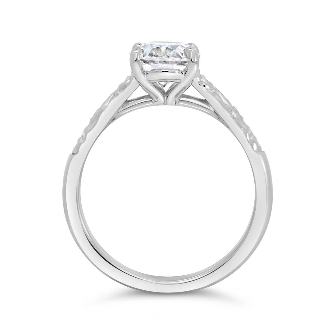 Solitaire Engagement Ring with Engraving Detail - 126333