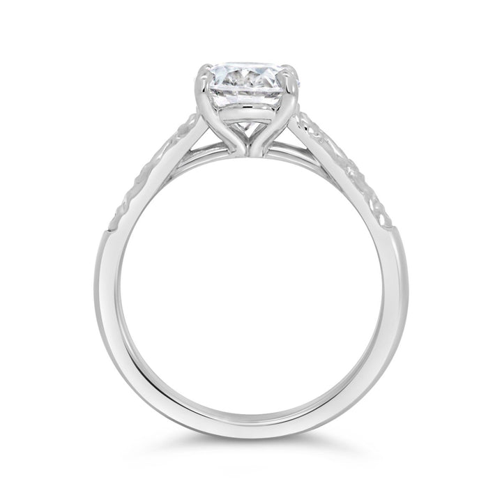 Solitaire Engagement Ring with Engraving Detail - 126333