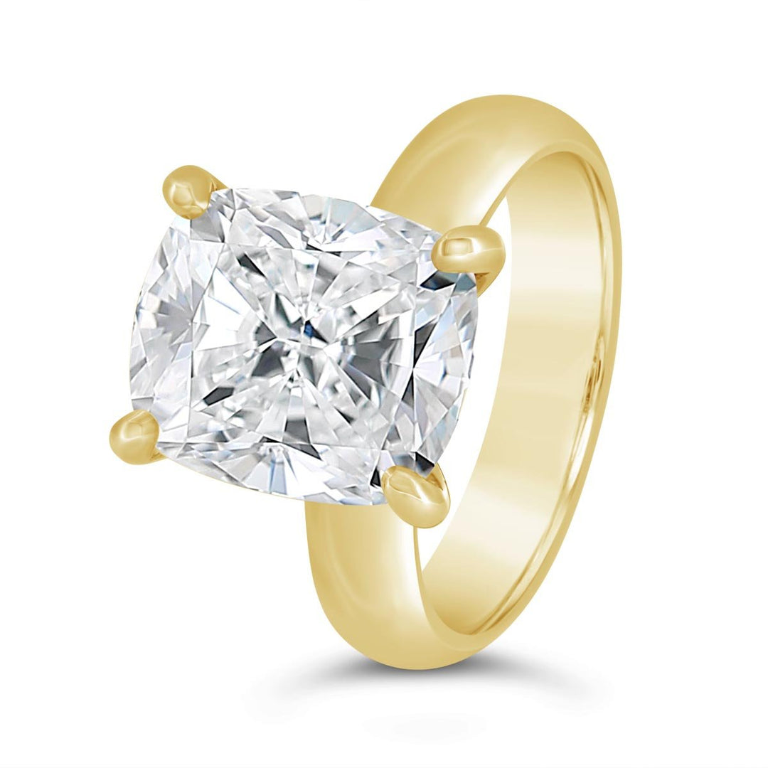 4.10mm Wide Dome Solitaire Engagement Ring - YJC7121R-CUSH