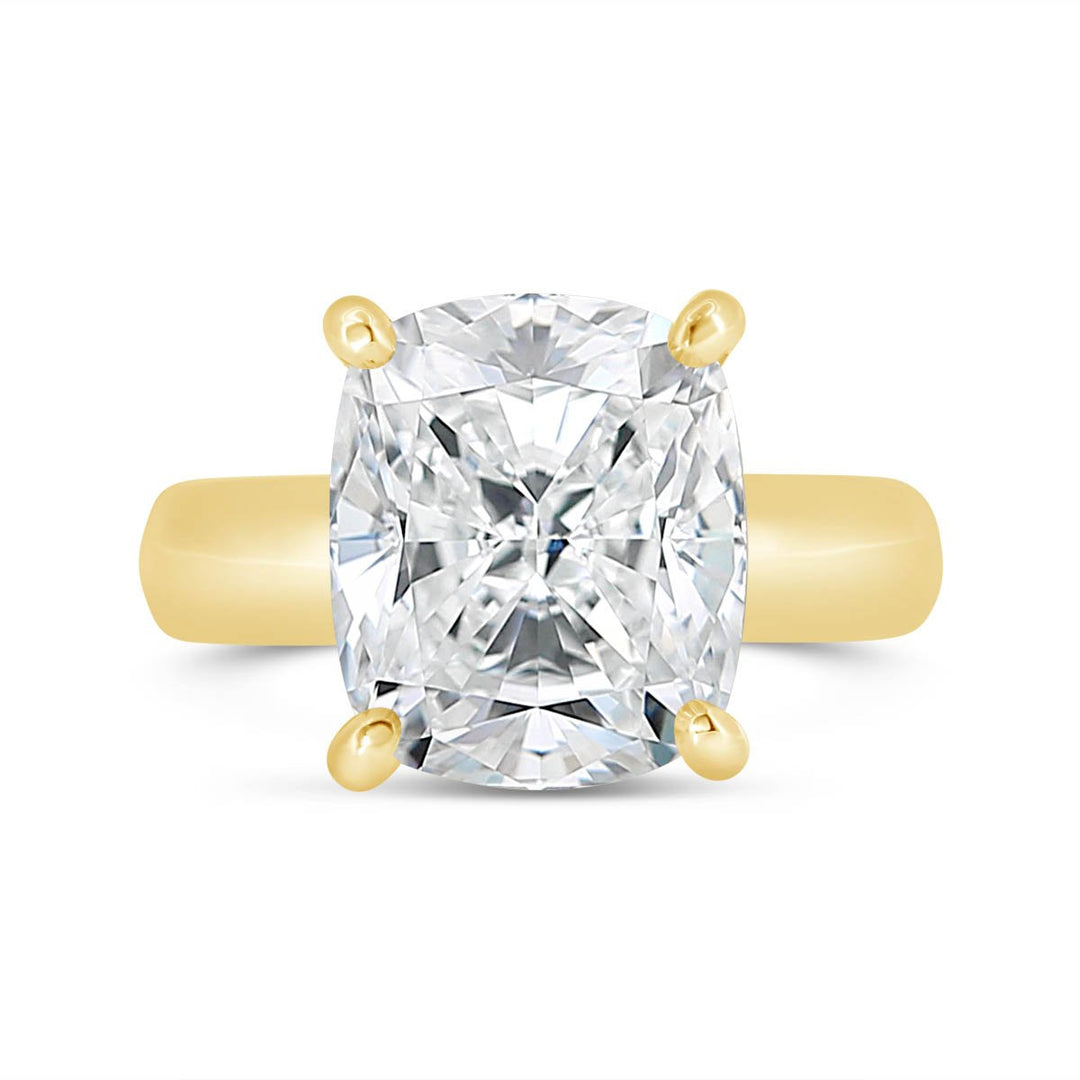 4.10mm Wide Dome Solitaire Engagement Ring - YJC7121R-CUSH