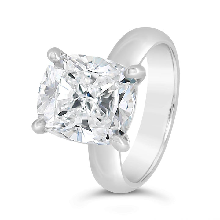 4.10mm Wide Dome Solitaire Engagement Ring - YJC7121R-CUSH