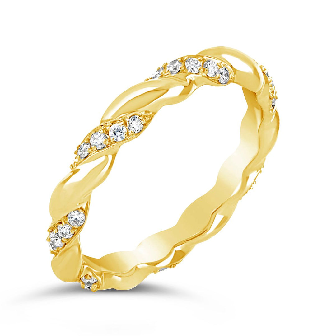 Cross Over Diamond Eternity Band - TDG001-B - The Diamond Guys