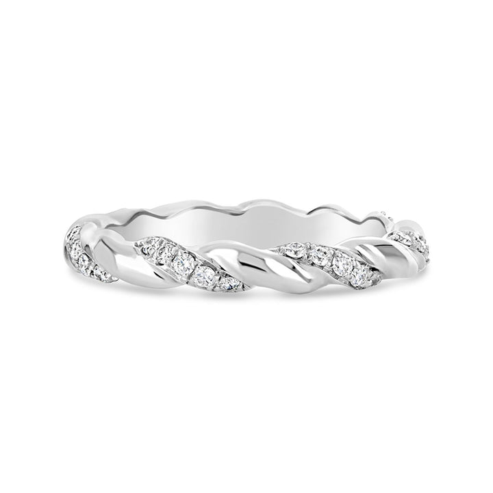 Cross Over Diamond Eternity Band - TDG001-B - The Diamond Guys