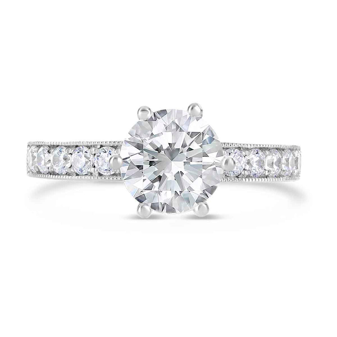 Vintage Inspired Diamond Engagement Ring - The Diamond Guys