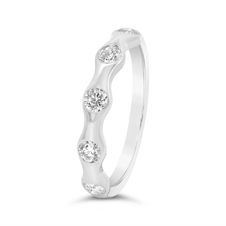 Wavy Flush Set Diamond Band - ARF2237DD