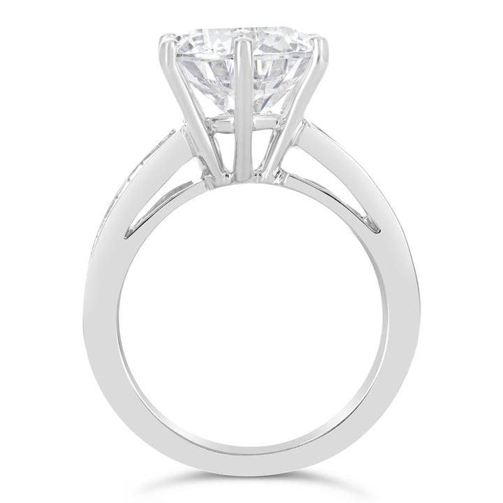 Baguettes Diamond Engagement Ring - S3607R