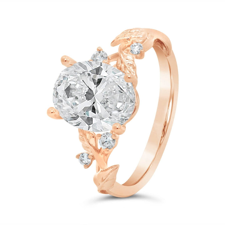 Leaf Shape Diamond Engagement Ring - R5475/O4