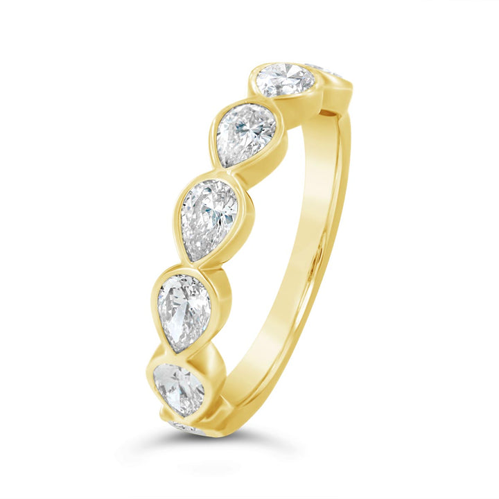 Lab Grown Half Way Bezel Set East to West Diamond Band