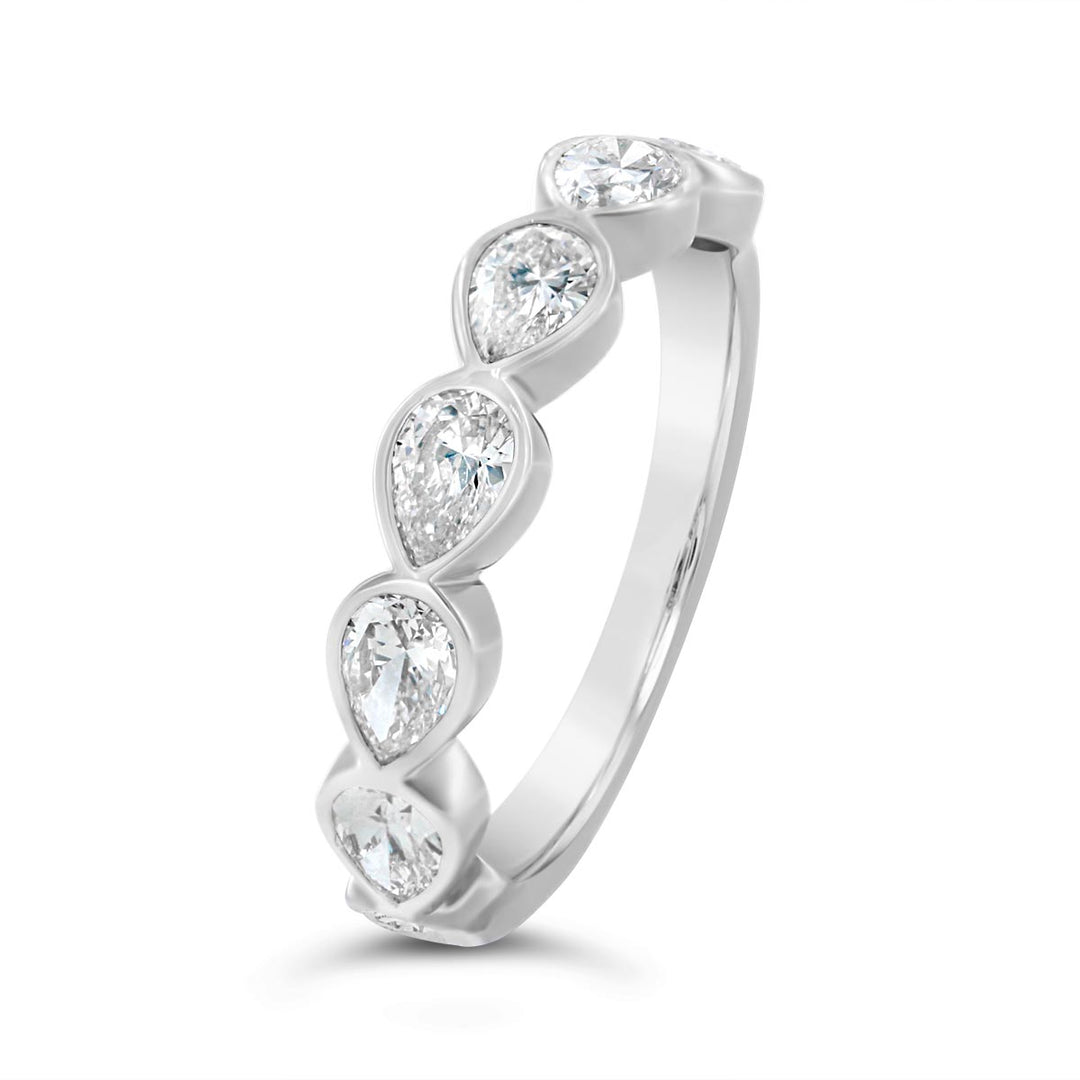 Lab Grown Half Way Bezel Set East to West Diamond Band