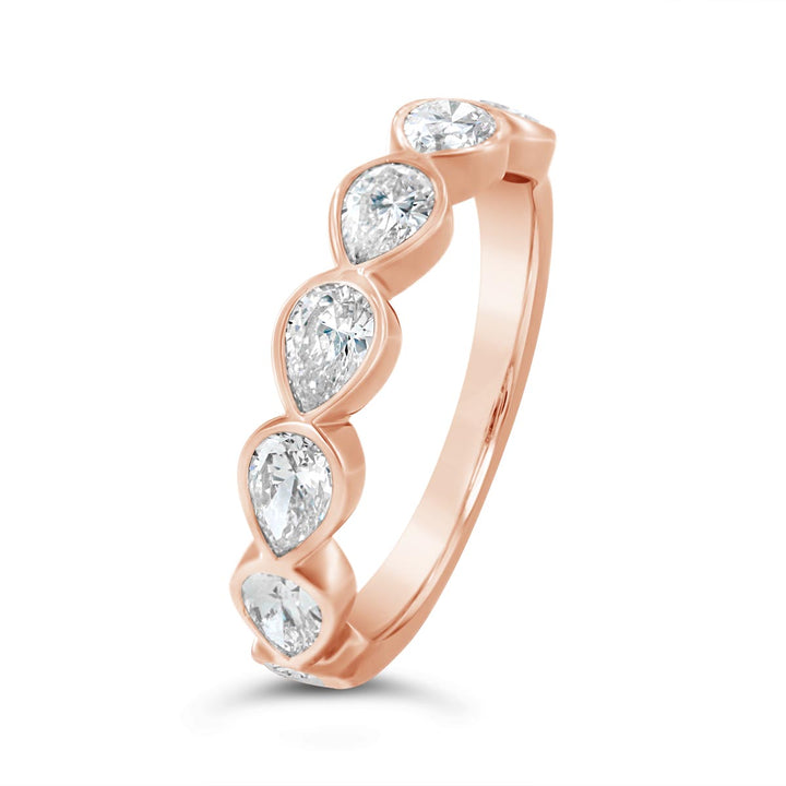 Lab Grown Half Way Bezel Set East to West Diamond Band