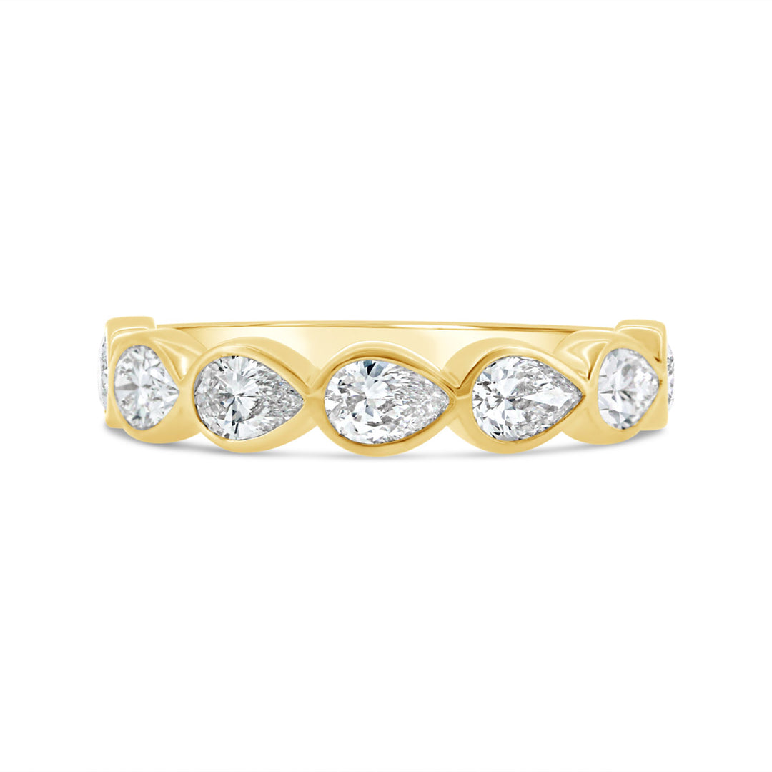 Lab Grown Half Way Bezel Set East to West Diamond Band