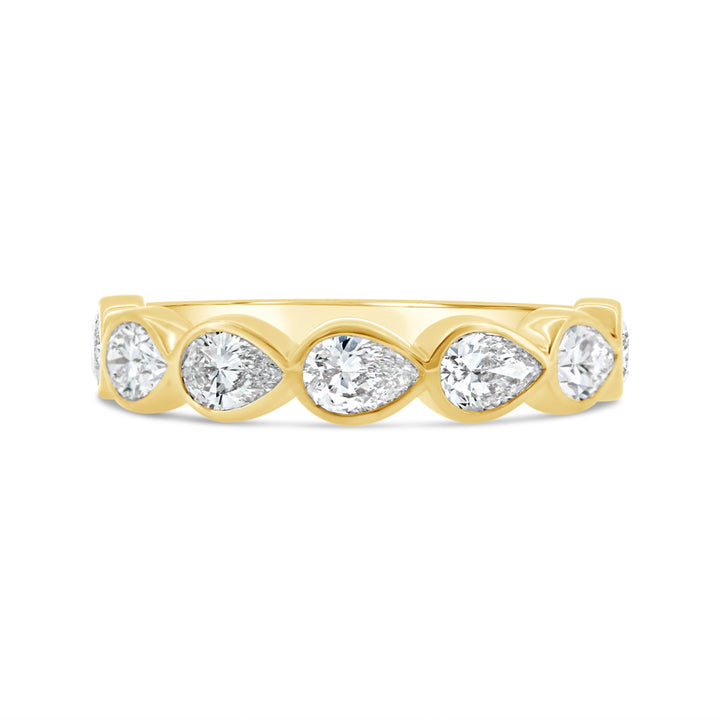 Lab Grown Half Way Bezel Set East to West Diamond Band