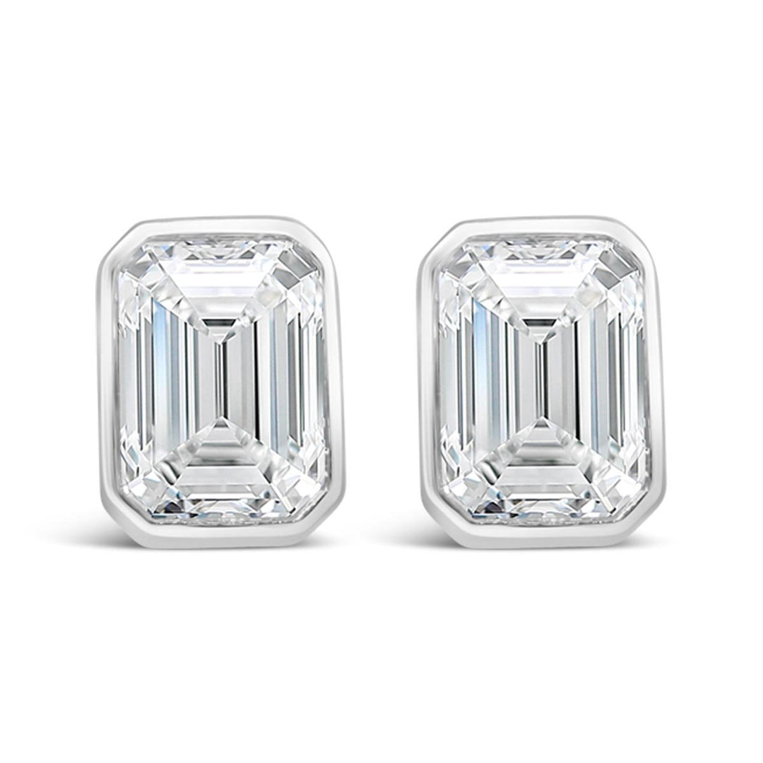 Bezel Set Lab Grown Diamond Stud Earrings - The Diamond Guys