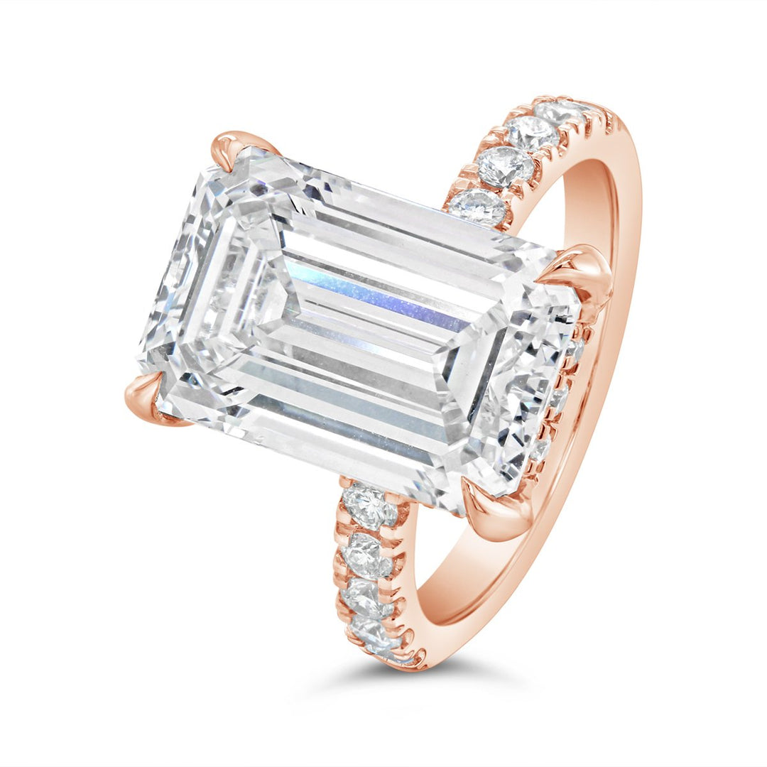 Lab Grown Diamond Pave Engagement Ring