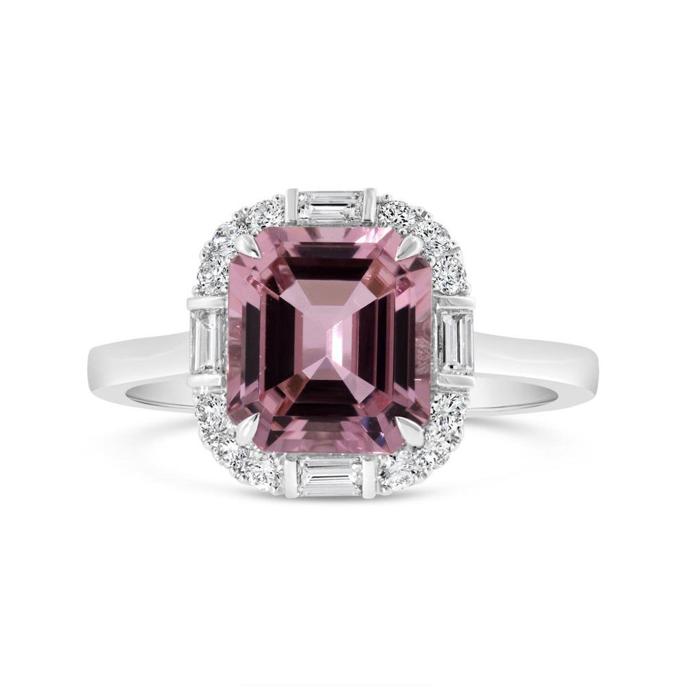 Pink Tour. & Diamond Halo Ring - The Diamond Guys