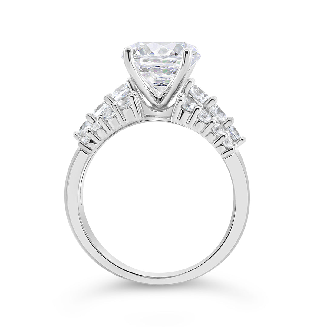 Wide Band Diamond Engagement Ring - YJA8736R