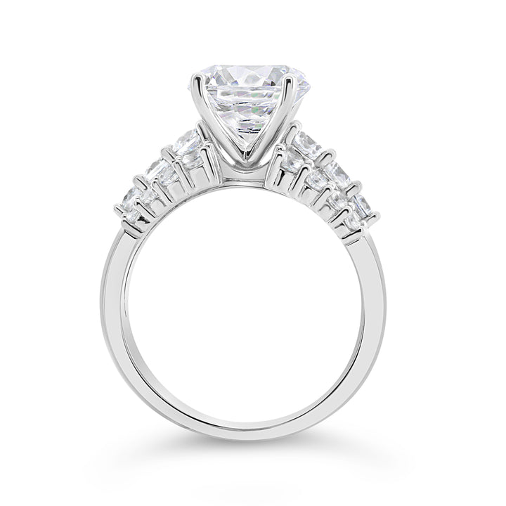 Wide Band Diamond Engagement Ring - YJA8736R