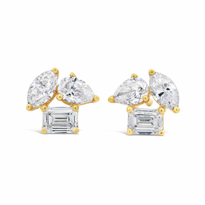 Multi-Shape Diamond Stud Earrings - ARZ115495 - The Diamond Guys
