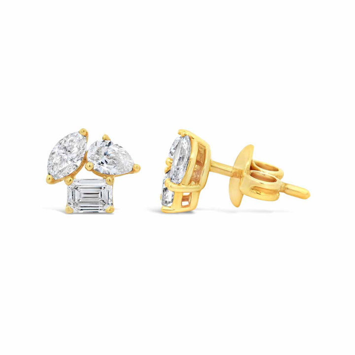 Multi-Shape Diamond Stud Earrings - ARZ115495 - The Diamond Guys