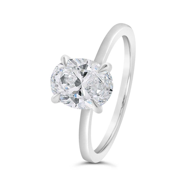 Two Tone Solitaire Engagement Ring - N0395SMA-OV