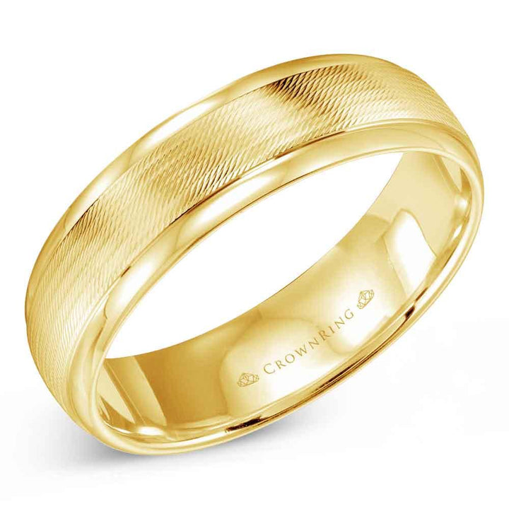 Men's Gold Wedding Band - WB-9560 - The Diamond Guys